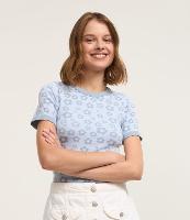 Blusa em Jacquard Seamless com Florzinhas - 1