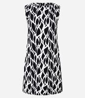 Vestido Curto em Crepe com Estampa Abstrata - 1