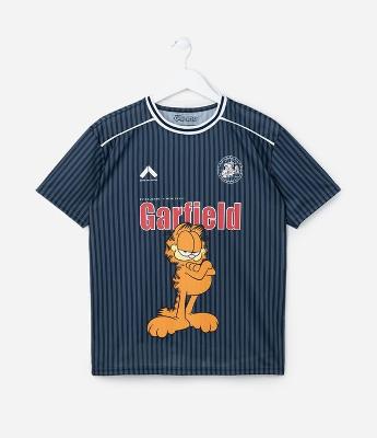 Camiseta Esportiva Relaxed Infantil com Estampa Garfield - Tam  5 a 14 Anos