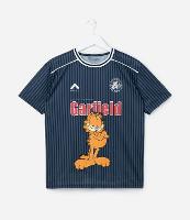 Camiseta Esportiva Relaxed Infantil com Estampa Garfield - Tam  5 a 14 Anos - 1