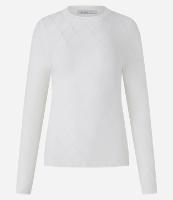 Suéter em Tricô com Gola Redonda e Textura Losângos - 1