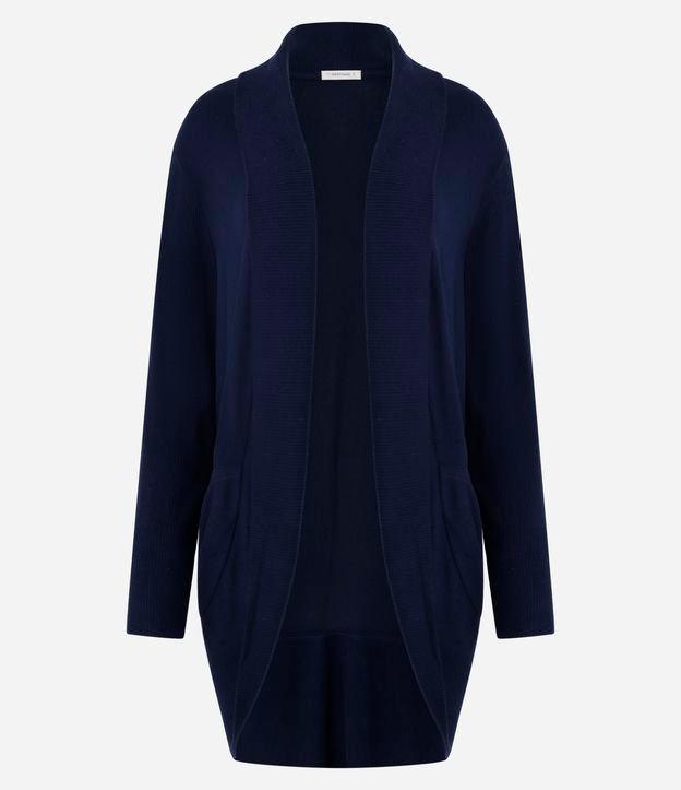 Cardigan Básico Longo em Tricô com Abertura Total - 2