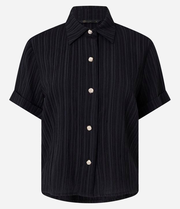 Camisa Texturizada em Viscose com Botões Diferenciados - 1