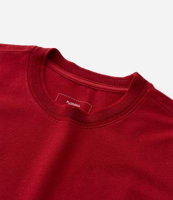 Camiseta Infantil Texturizada com Viés Contrastantes - 5 a 14 Anos