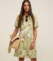 Vestido em Viscolinho com Estampa Folhagens - 2