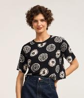 Blusa T-shirt em Algodão com Estampa Tropical - 2