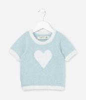 Blusa Infantil com Pelinhos e Estampa Coração - Tam 5 a 14 Anos - 1