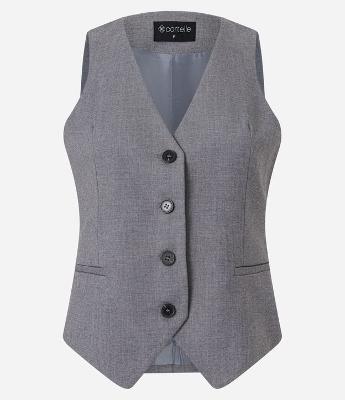 Colete Básico Alfaiatado com Abotoamento