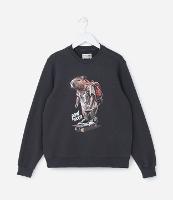 Casaco Infantil com Estampa Capivara Skatista - Tam 5 a 14 Anos - 1