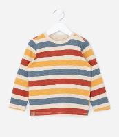 Camiseta Infantil com Estampa de Listras - Tam 1 a 6 Anos - 1