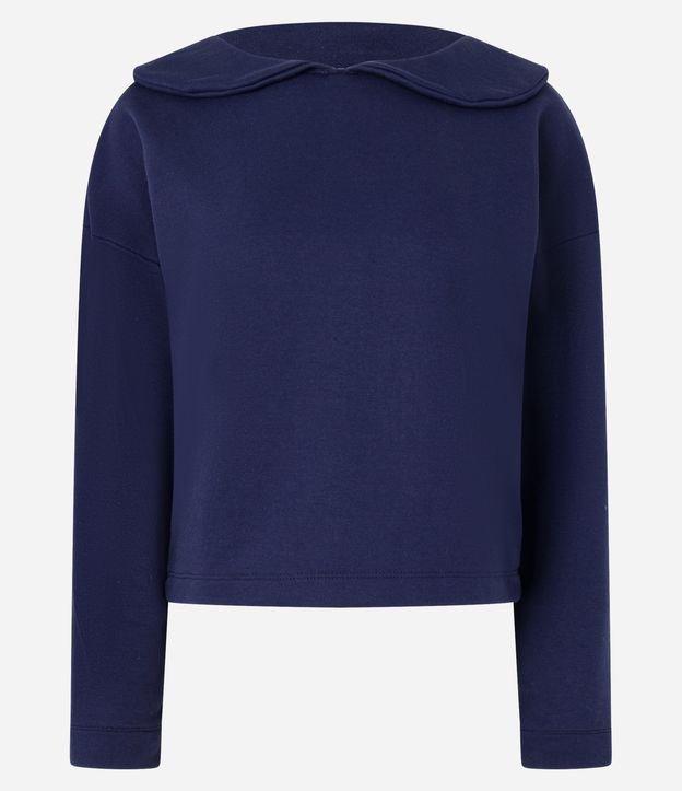 Blusa em Moletom com Gola Marinheiro - 1