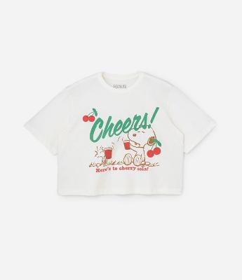 Camiseta Boxy com Estampa do Snoopy Curve & Plus Size