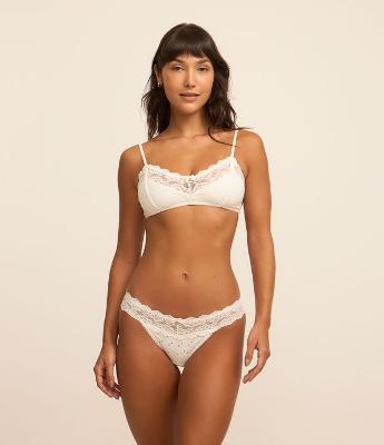 Calcinha Biquíni em Microfibra com Fio Duplo e Textura Furadinha