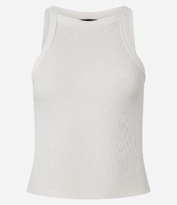 Blusa Canelada em Ribana com Gola Redonda