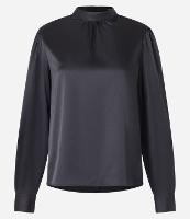 Blusa Acetinada com Gola Padre com Botão no Punho - 1