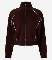 Casaco Moletom com Gola Alta e Detalhe Contrastante - 1