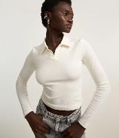 Blusa Polo em Ribana de Algodão com Mangas Longas - 2