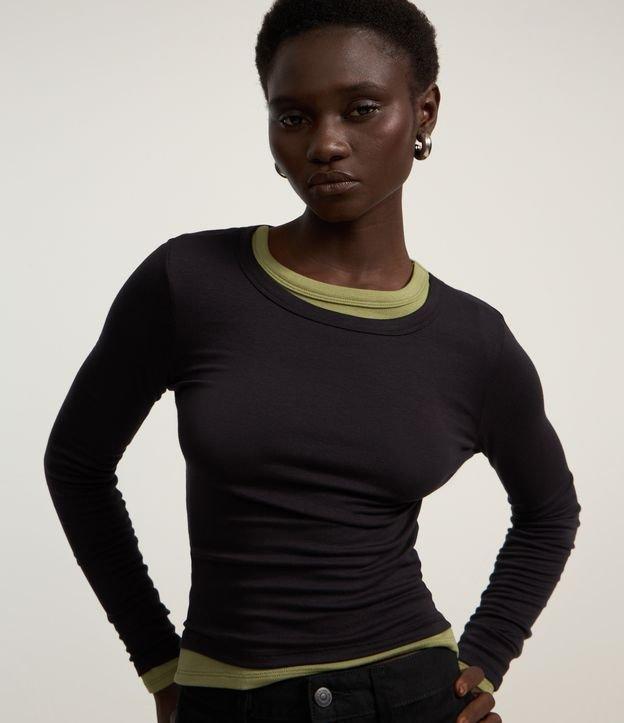 Blusa em Ribana com Gola Redonda - 2