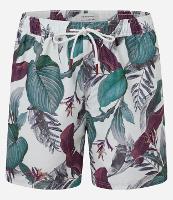 Bermuda em Microfibra  com Cós Elástico e Estampa Floral - 1