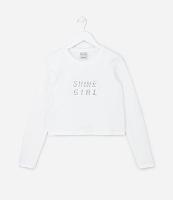 Blusa Infantil em Algodão com Aplicação de Termocolantes - Tam 5 a 14 anos - 1