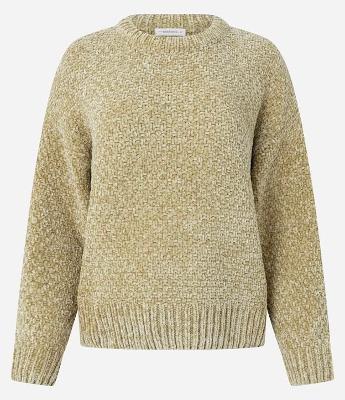 Suéter em Chenille com Gola Redonda