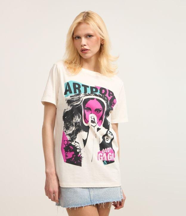Camiseta em Algodão com Estampa Art Pop Lady Gaga - 2