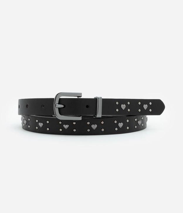 Cinto Estreito em PU com Tachinhas Aplicadas - 1