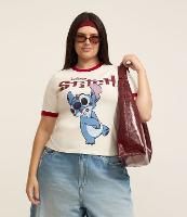 Camiseta T-shirt com Estampa Stitch Curve & Plus Size - 1