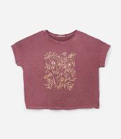 Camiseta Estonada Estampada Foil de Flores Curve & Plus Size - 1