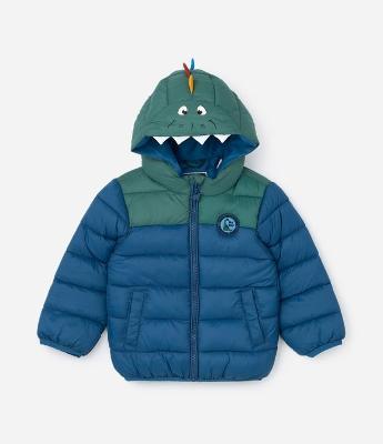 Jaqueta Infantil com Estampa Interativa de Dino - Tam 1 a 5 Anos