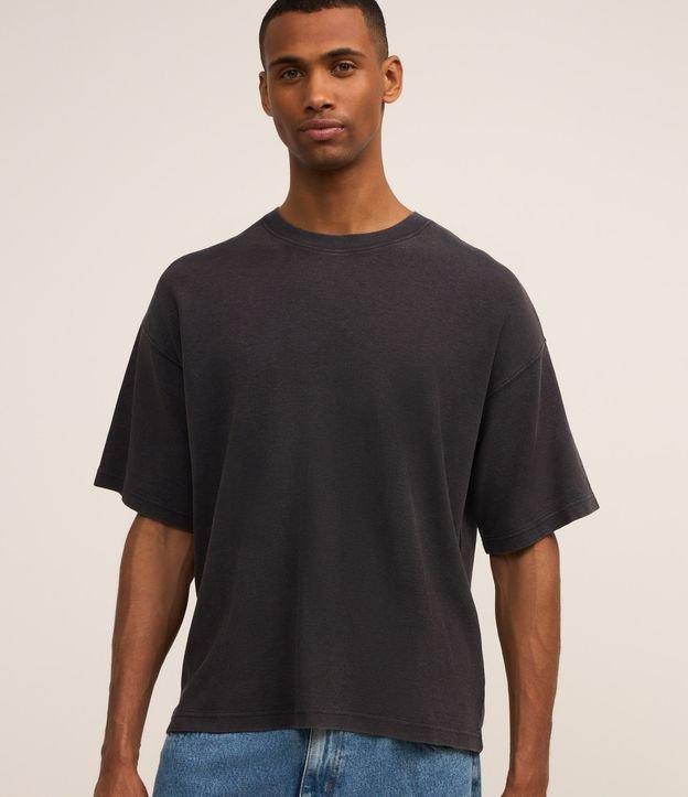 Camiseta Boxy com Algodão eTextura Waffle - 2
