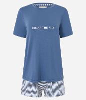 Pijama Short Doll com Estampa Lettering Chase The Sun - 1