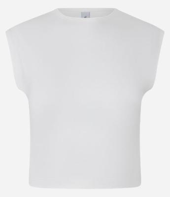 Blusa sem Manga em Moletinho com Ombro Caído