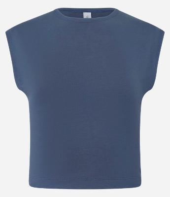 Blusa sem Manga em Moletinho com Ombro Caído