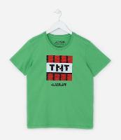 Camiseta Infantil com Estampa Minecraft em Paetês - Tam 5 a 14 Anos - 1