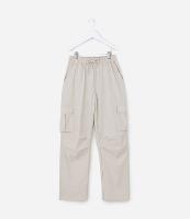 Calça Infantil em Microfibra com Bolsos Cargo - Tam 5 a 14 Anos - 1