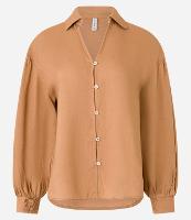 Camisa Oversized em Viscose e Linho com Botões - 1