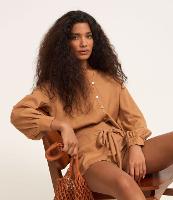 Camisa Oversized em Viscose e Linho com Botões - 2