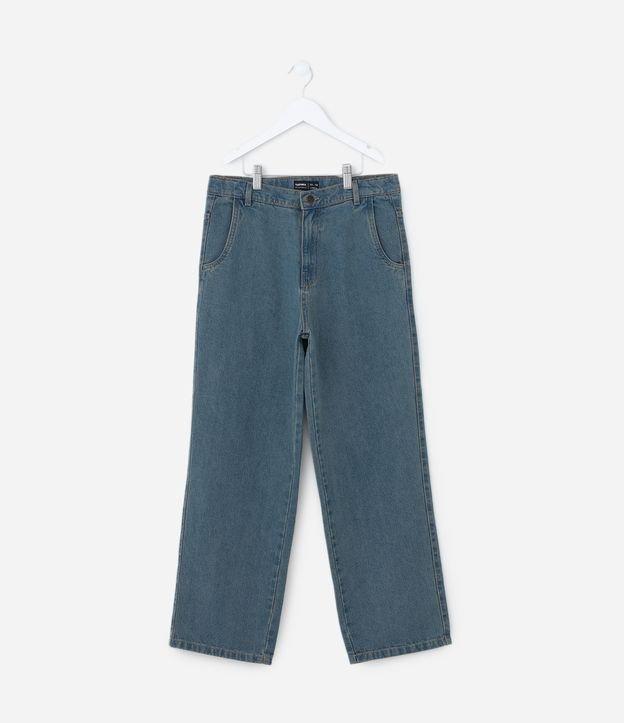 Calça Baggy Infantil em Jeans - Tam 7 a 14 Anos - 1