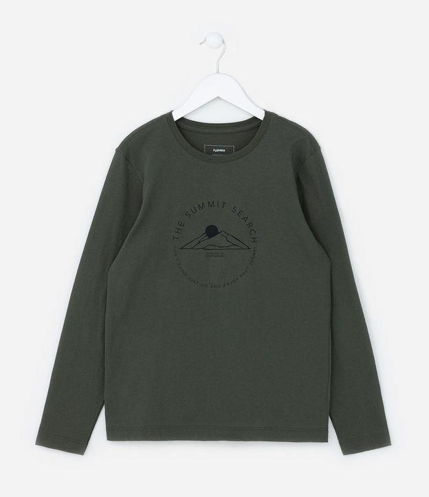 Camiseta Infantil com Estampa Paisagem - Tam 5 a 10 Anos - 1