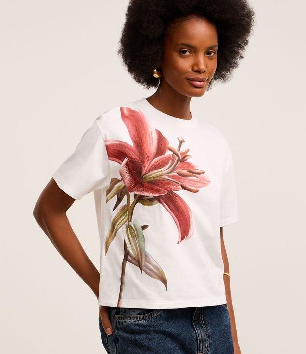 Blusa em Algodão com Estampa Floral de Lírio - 2