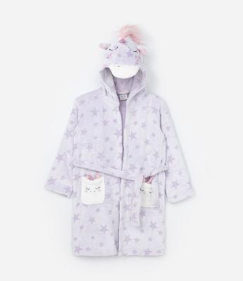 Roupão Infantil Quentinho Estampa Unicórnio - Tam 3 a 16 Anos