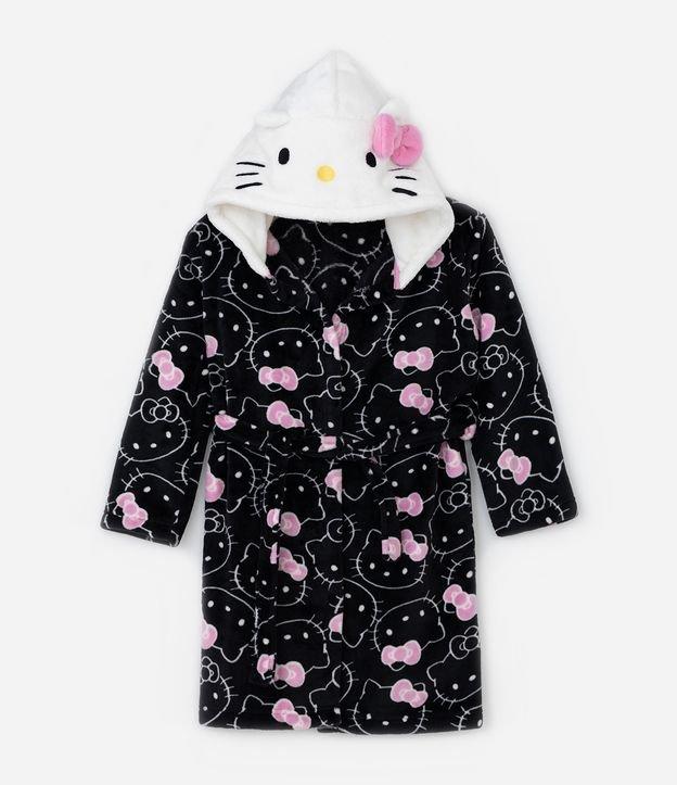 Roupão Infantil Quentinho Estampa Hello Kitty - Tam 3 a 16 Anos - 1