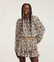 Blusa em Viscose com Mangas Bufantes e Estampa Floral - 2