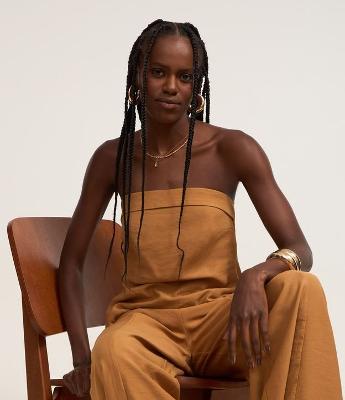 Blusa em Alfaiataria Twill Tomara que Caia