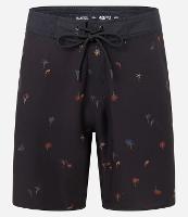 Bermuda em Microfibra com Estampa de Coqueiros e Bolso com Lapela - 1