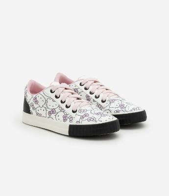 Tênis Infantil com Recortes e Estampa Hello Kitty - Tam 28 a 34