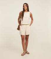 Short em Cambraia com Pregas e Bordados Arabescos - 3