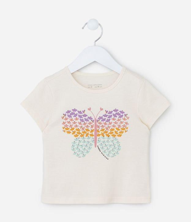 Blusa Infantil com Estampa de Borboletinha - Tam 1 a 6 Anos - 1