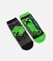 Kit 02 Meias Infantis em Chenille com Estampa Minecraft - Tam 23 a 38 - 1